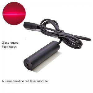 16X60mm 635nm 50mw glass lens one-line red laser module