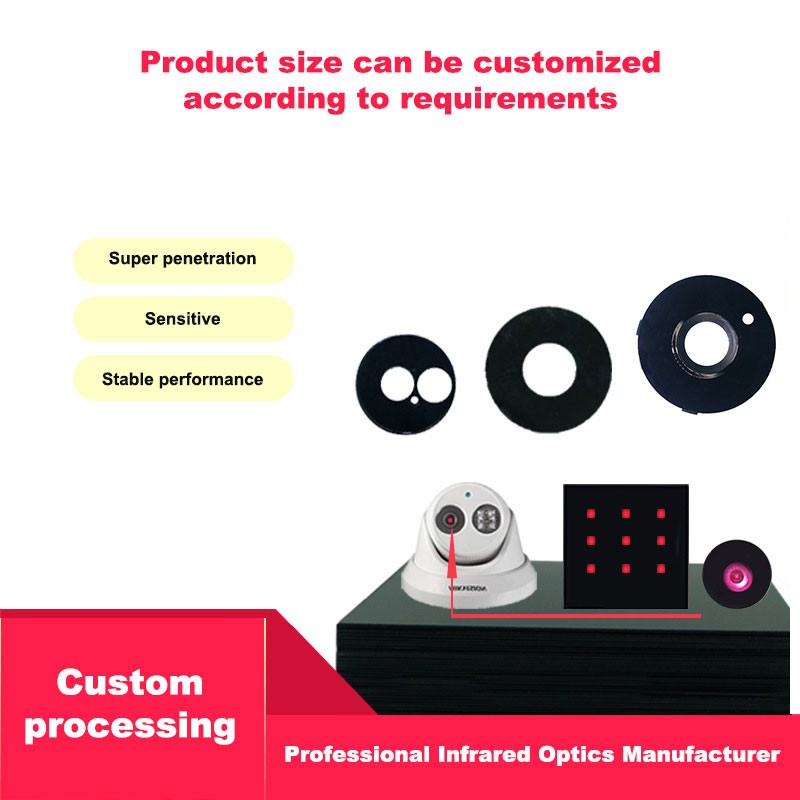 Infrared filter black PC infrared plate can pass through 700nm800nm850nm 1600nm band optical filter