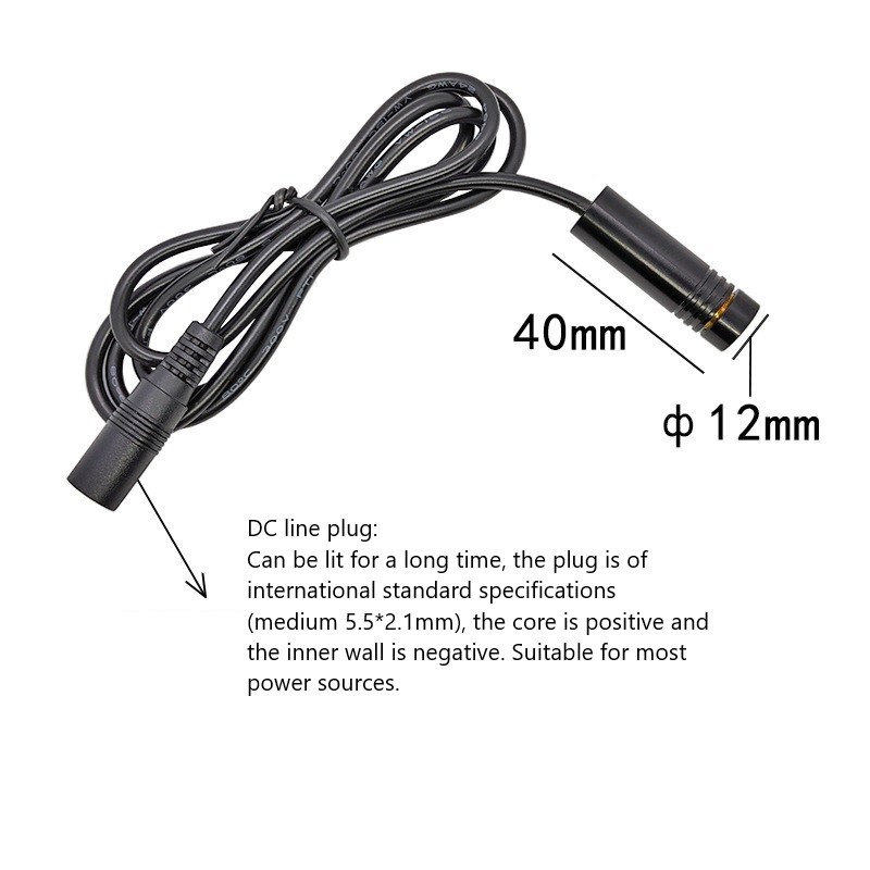 12X40mm 820nm 50mw high power dot laser module