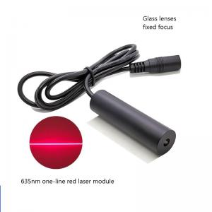 16X60mm 635nm 100mw glass lens line red laser module 
